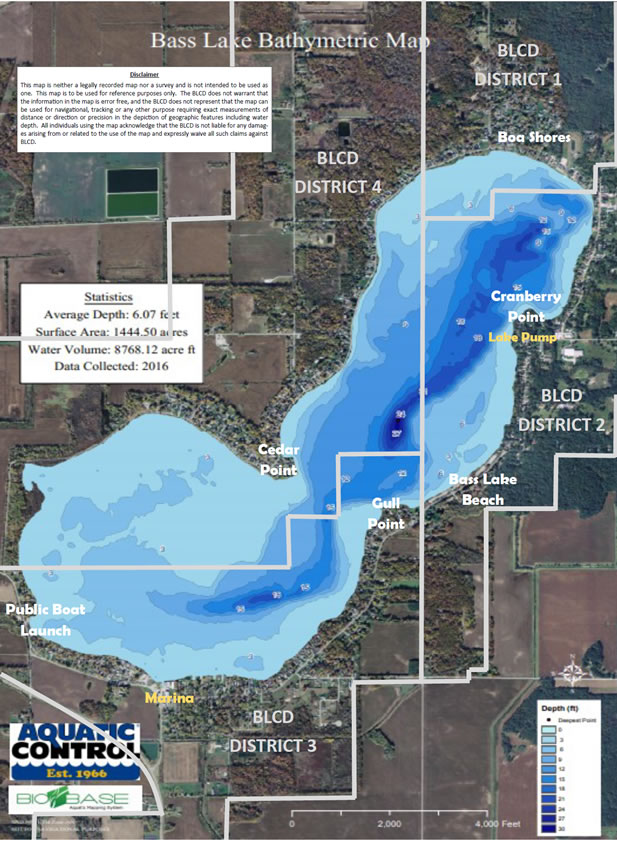 Bass Lake Fishing Map